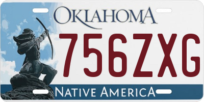 OK license plate 756ZXG