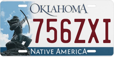 OK license plate 756ZXI