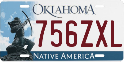 OK license plate 756ZXL