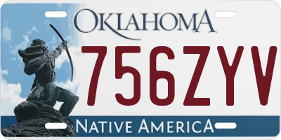 OK license plate 756ZYV