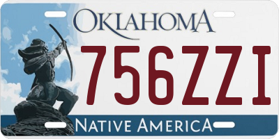 OK license plate 756ZZI