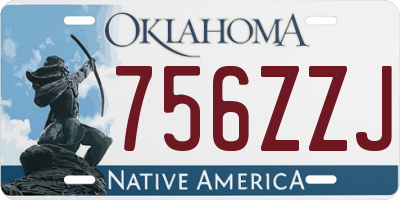 OK license plate 756ZZJ