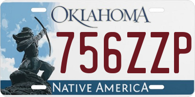 OK license plate 756ZZP