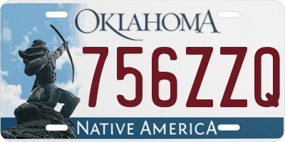 OK license plate 756ZZQ