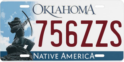 OK license plate 756ZZS