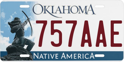 OK license plate 757AAE