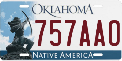 OK license plate 757AAO