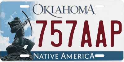 OK license plate 757AAP