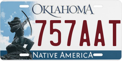 OK license plate 757AAT