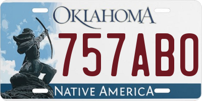 OK license plate 757ABO