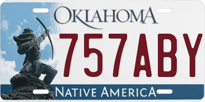 OK license plate 757ABY