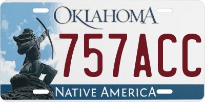 OK license plate 757ACC