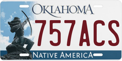 OK license plate 757ACS
