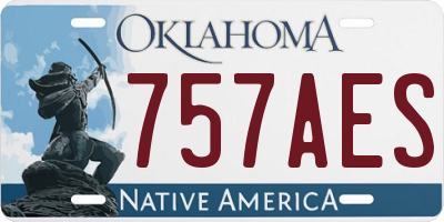 OK license plate 757AES