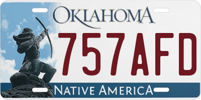 OK license plate 757AFD