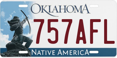 OK license plate 757AFL