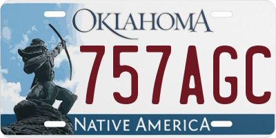 OK license plate 757AGC