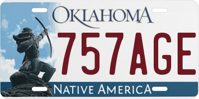 OK license plate 757AGE