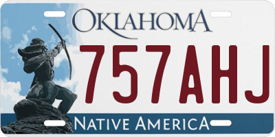 OK license plate 757AHJ