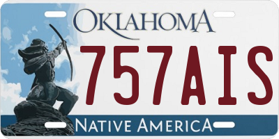 OK license plate 757AIS