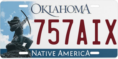OK license plate 757AIX