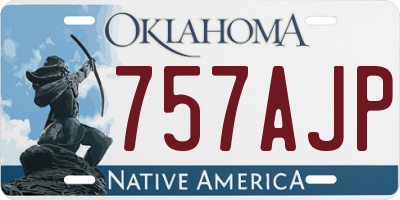 OK license plate 757AJP