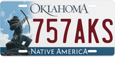 OK license plate 757AKS