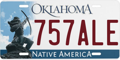 OK license plate 757ALE
