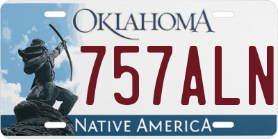 OK license plate 757ALN