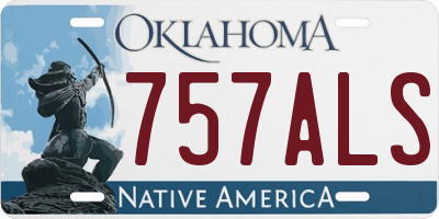 OK license plate 757ALS