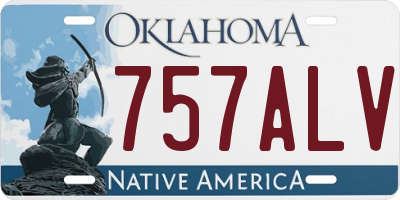 OK license plate 757ALV