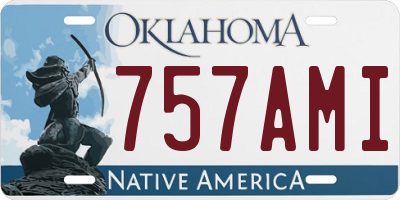 OK license plate 757AMI