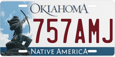 OK license plate 757AMJ