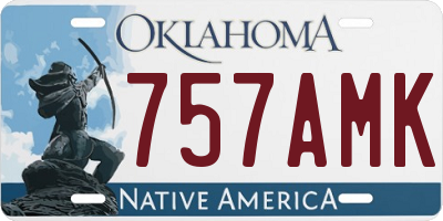 OK license plate 757AMK