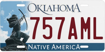 OK license plate 757AML