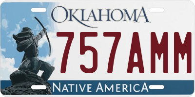OK license plate 757AMM