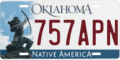 OK license plate 757APN