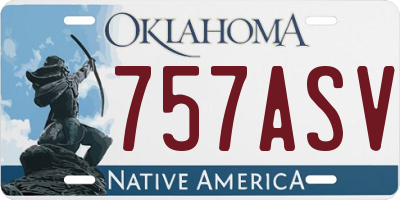 OK license plate 757ASV