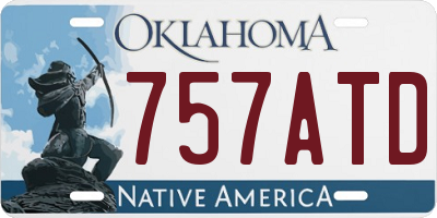 OK license plate 757ATD