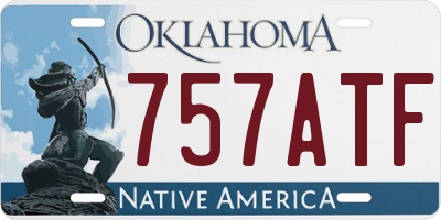 OK license plate 757ATF