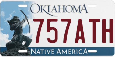 OK license plate 757ATH