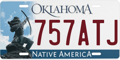 OK license plate 757ATJ