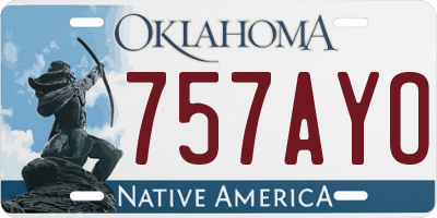 OK license plate 757AYO