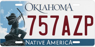 OK license plate 757AZP