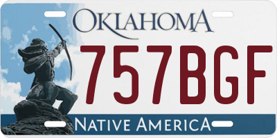 OK license plate 757BGF
