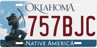 OK license plate 757BJC