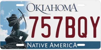 OK license plate 757BQY