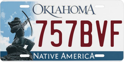 OK license plate 757BVF