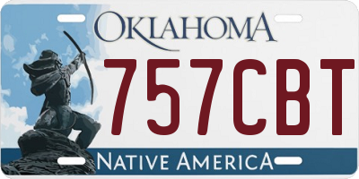 OK license plate 757CBT