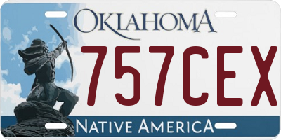 OK license plate 757CEX